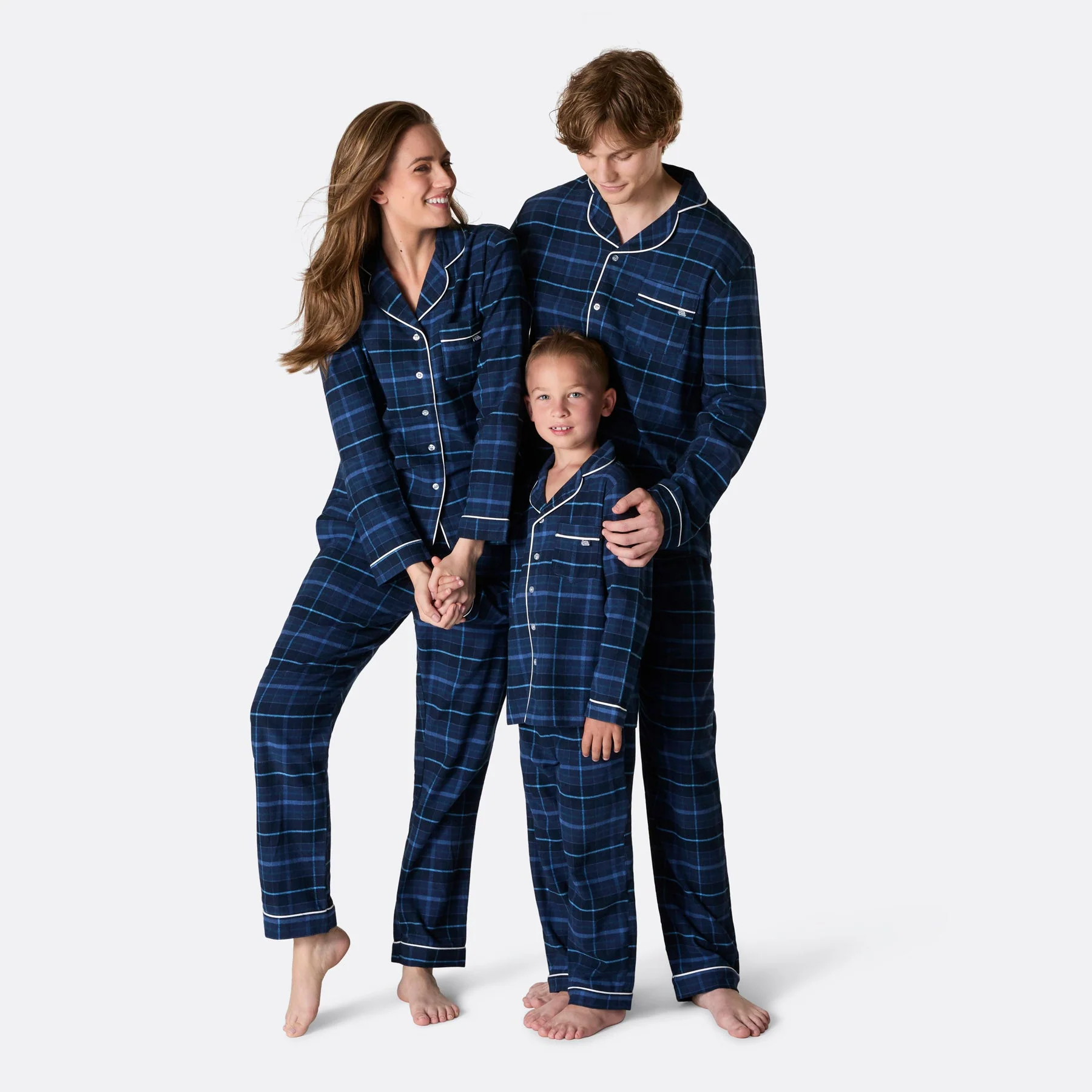 Men's Blue Flannel Christmas Pyjamas - Image 6